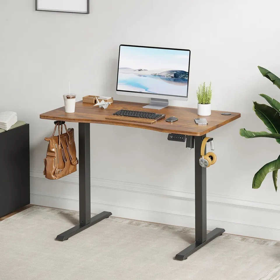 BOXED DULANE ADJUSTABLE METAL BASE STANDING DESK (1 BOX)