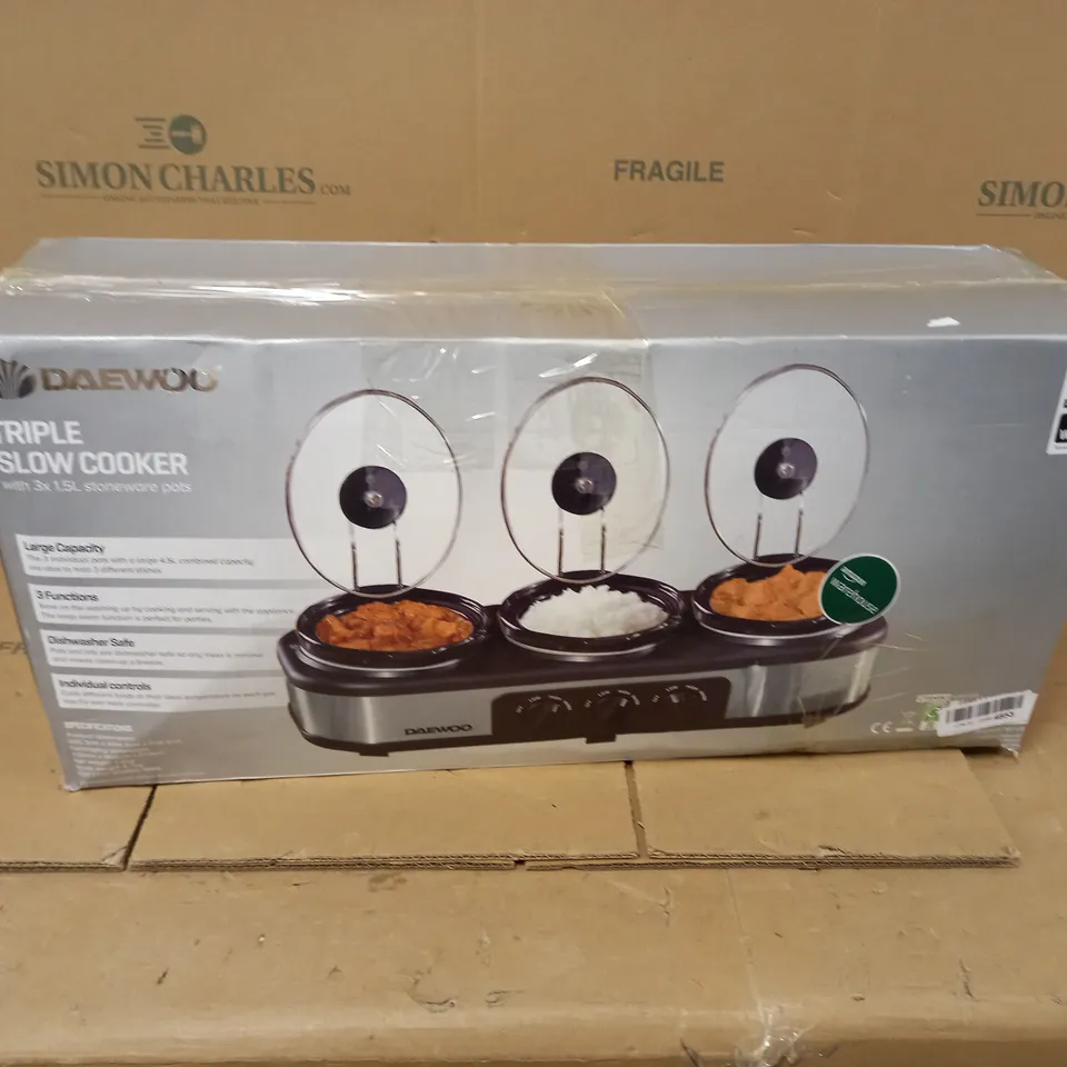 DAEWOODTRIPLE SLOWCOOKER