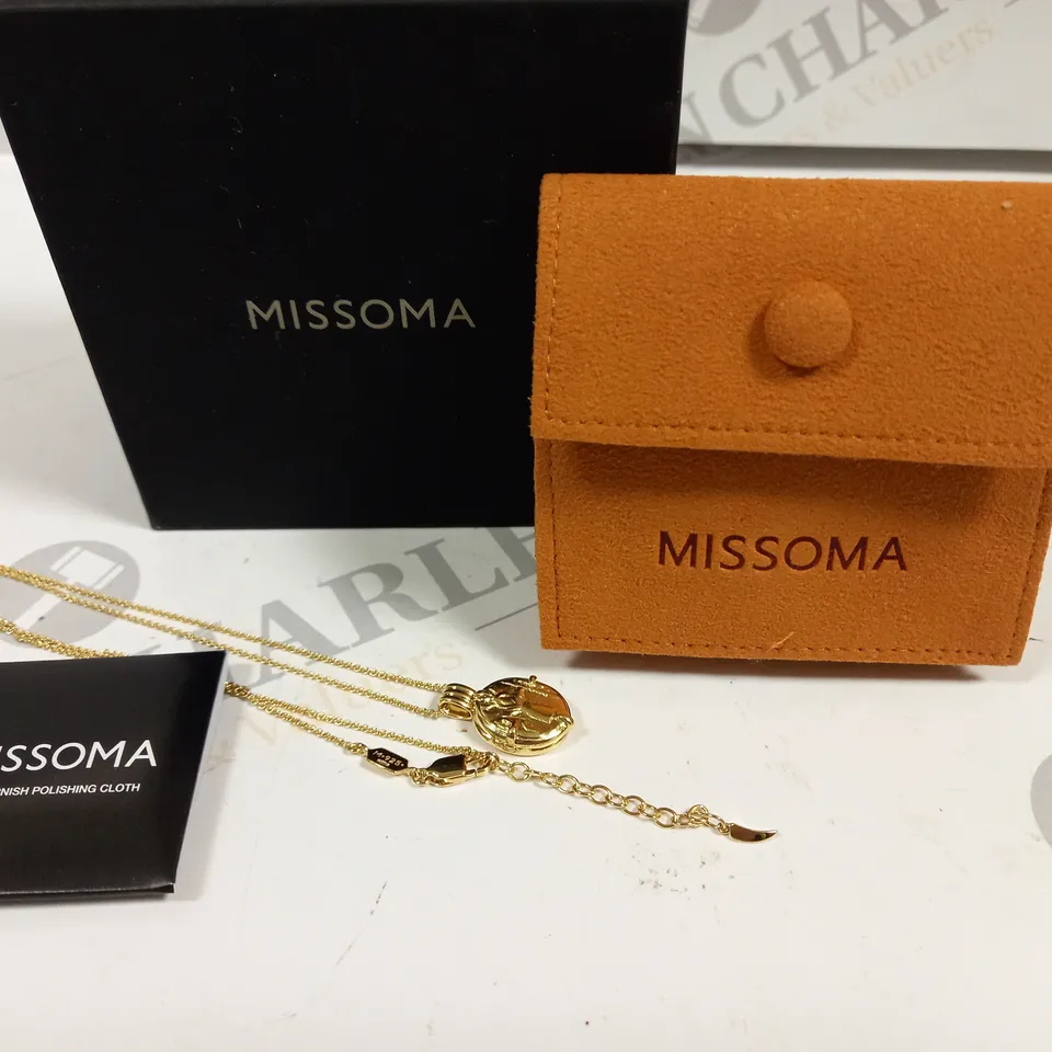BOXED MISSOMA GOLD LOCKET NECKLACE - M.925 STAMP
