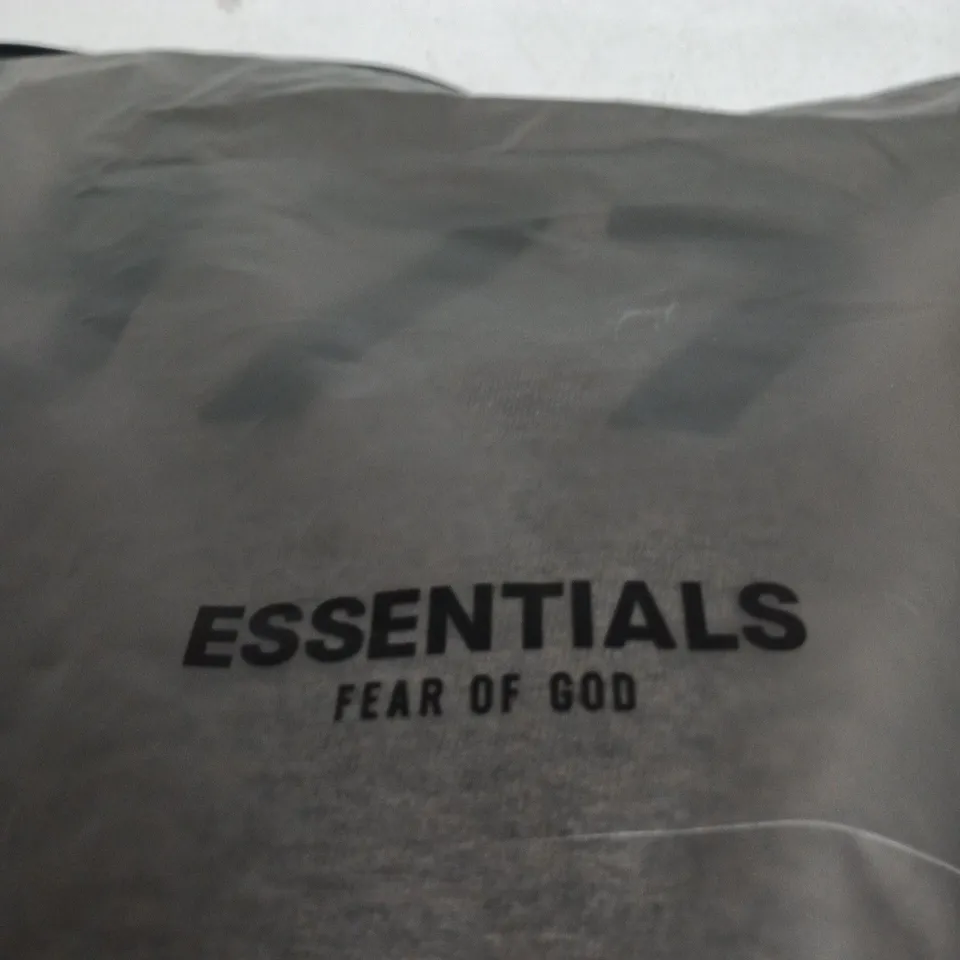 FEAR OF GOD ESSENTIALS HOODIE – DARK OATMEAL – UK SIZE M
