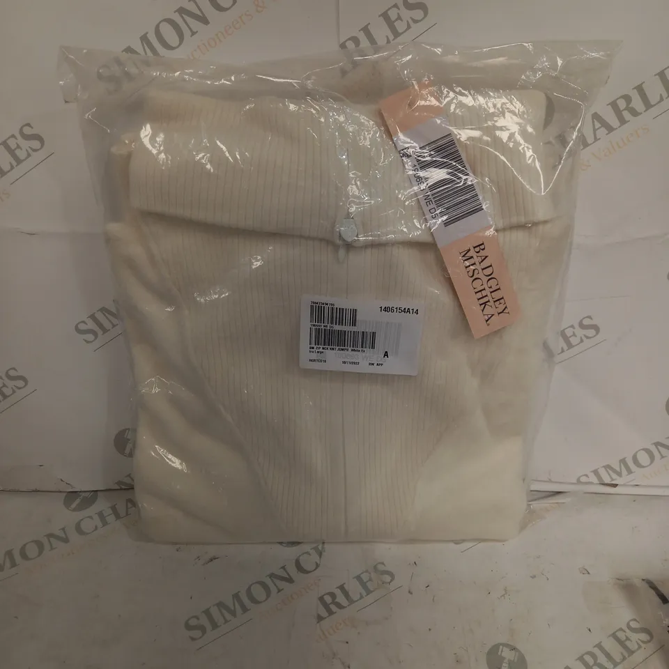 BADGLEY MISCHKA WHITE JUMPER SIZE EXTRA LARGE 
