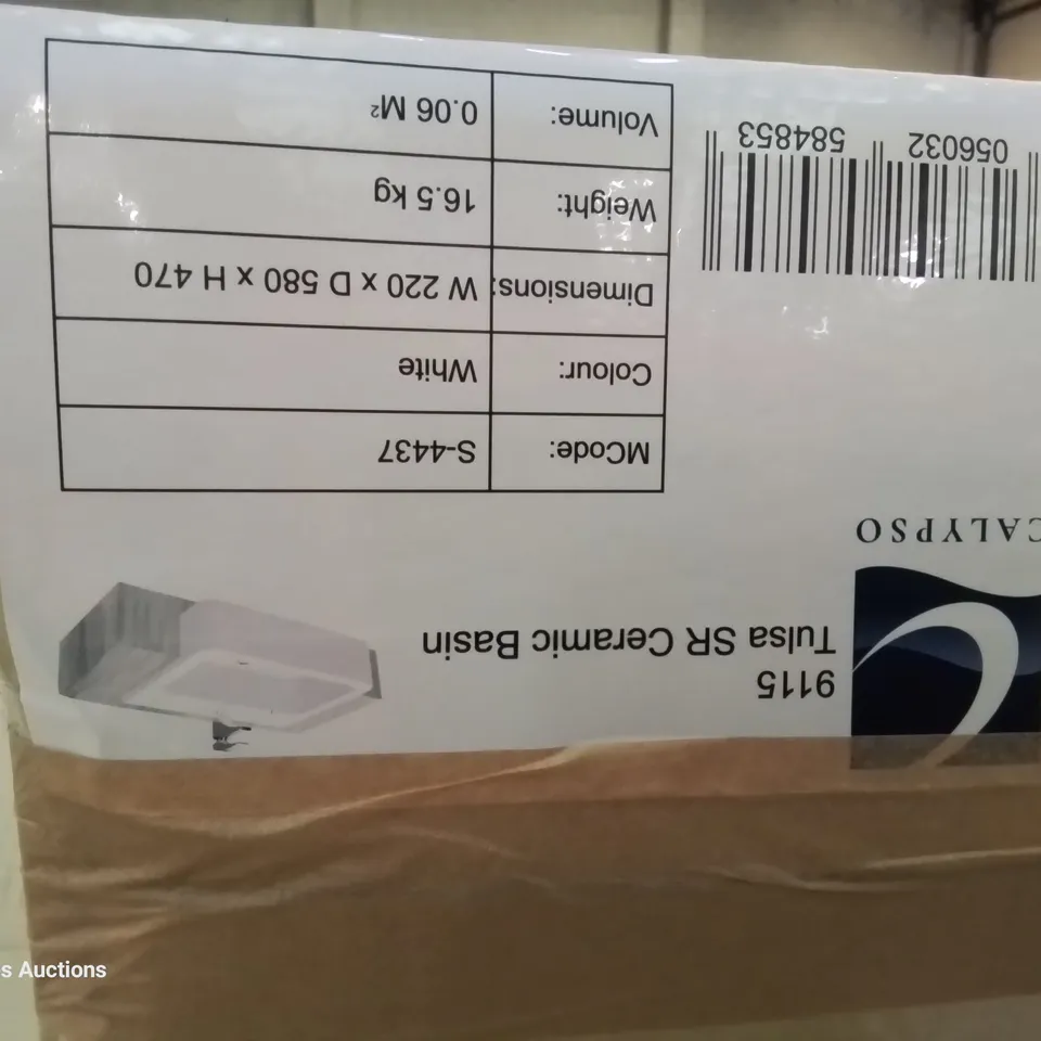 PALLET OF APPROXIMATELY 9 BOXED AURORA BTW WC PANS, BOXED ARURORA & TULSA CERAMIC BASINS
