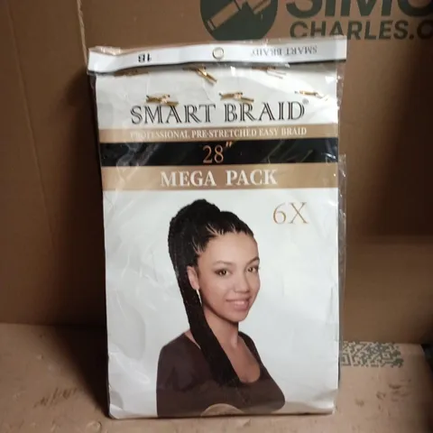 SMART BRAID PROFESSIONAL PRE-STRETCHED EASY BRAIDS MEGA PACK – 28-INCH, 6X