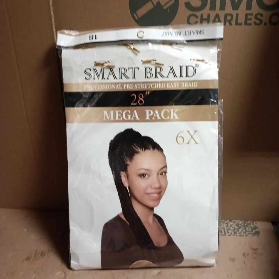 SMART BRAID PROFESSIONAL PRE-STRETCHED EASY BRAIDS MEGA PACK – 28-INCH, 6X