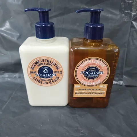 2 X L'OCCITANE HAND & BODY WASH SET 