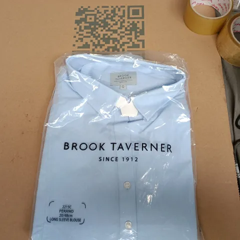 Brook Taverner Light Blue Long Sleeve Blouse – UK 26 (EU 54)