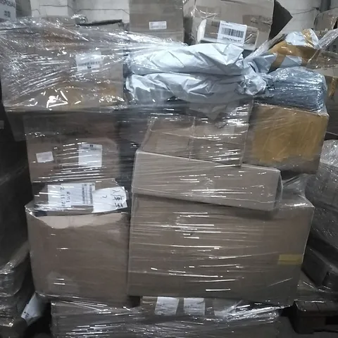 PALLET TO CONTAIN HOUSEHOLD FLAT-PACKED FURNITURE AND HOMEWERE TO INCLUDE; LIFT RECLINER, SHOWER SET ETC...