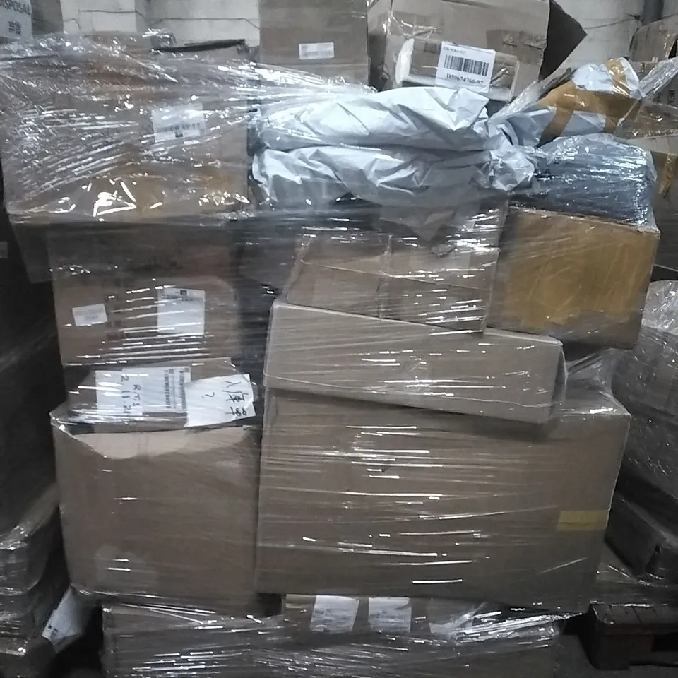 PALLET TO CONTAIN HOUSEHOLD FLAT-PACKED FURNITURE AND HOMEWERE TO INCLUDE; LIFT RECLINER, SHOWER SET ETC...