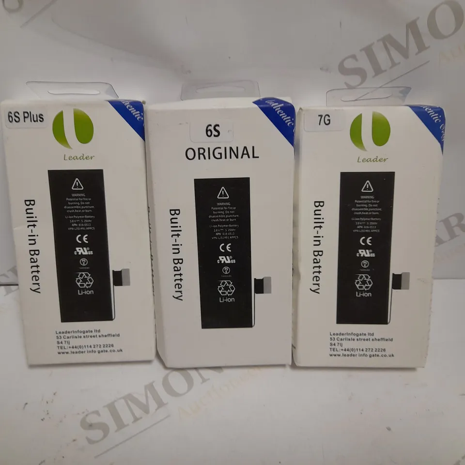 BOX OF APPROXIMATELY 60 ASSORTED REPLACEMENT SMARTPHONE BATTERIES FOR VARIOUS MODELS TO INCLUDE 6S, 6S PLUS, 7G ETC	