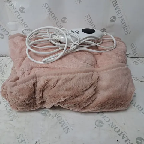 BOXED COZEE HOME VELVETSOFT HEATED THROW IN PINK