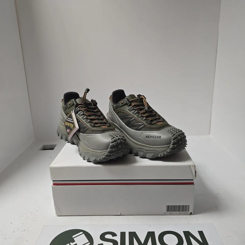 BOXED PAIR OF MONCLER TAIL GRIP GTX SHOES SIZE EU 42