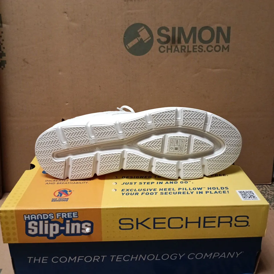 SKECHERS MEN'S SLIP-INS TRAINERS – WHITE, UK 9.5 (EU 44, US 10.5)