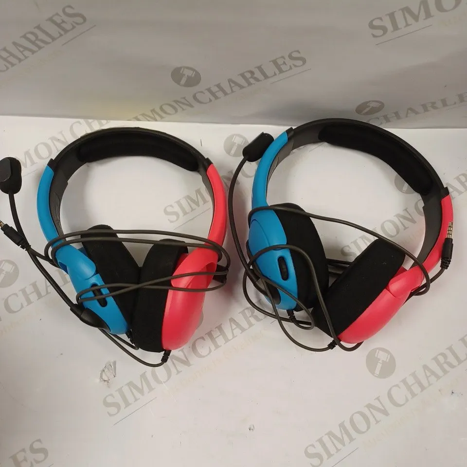 LOT OF 2 PDP GAMING LVL40 WIRED HEADSETS - NINTENDO SWITCH