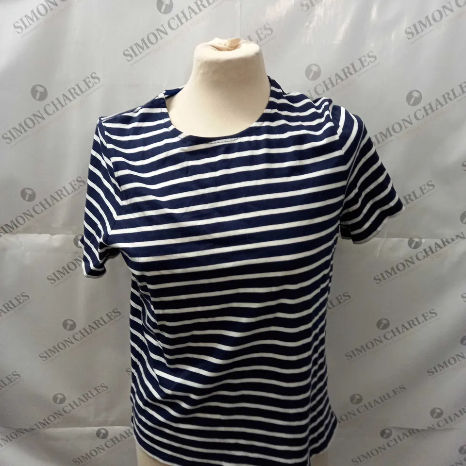 WOMENS BODEN STRIPED T-SHIRT SIZE 8