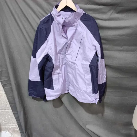 DISCOVER SPORT COLOUR-BLOCK JACKET, LAVENDER & NAVY, SIZE 4XL