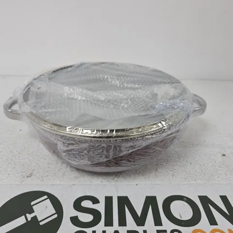 STAINLESS STEEL SERVING BOWL / COLANDER WITH TWO SIDE HANDLES