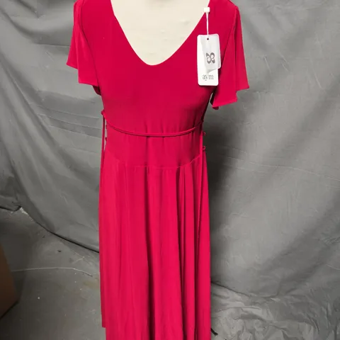 AYM AVA REVERSIBLE MIDI DRESS RED SIZE LARGE