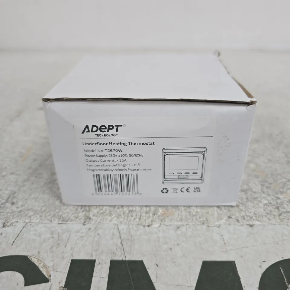 ADEPT UNDERFLOOR HEATING THERMOSTAT, MODEL T2670W