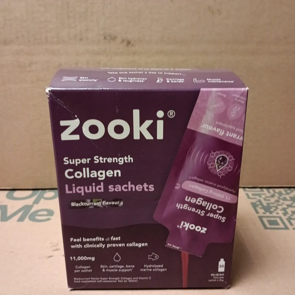 ZOOKI SUPER STRENGTH COLLAGEN LIQUID SACHETS – BLACKCURRANT FLAVOUR