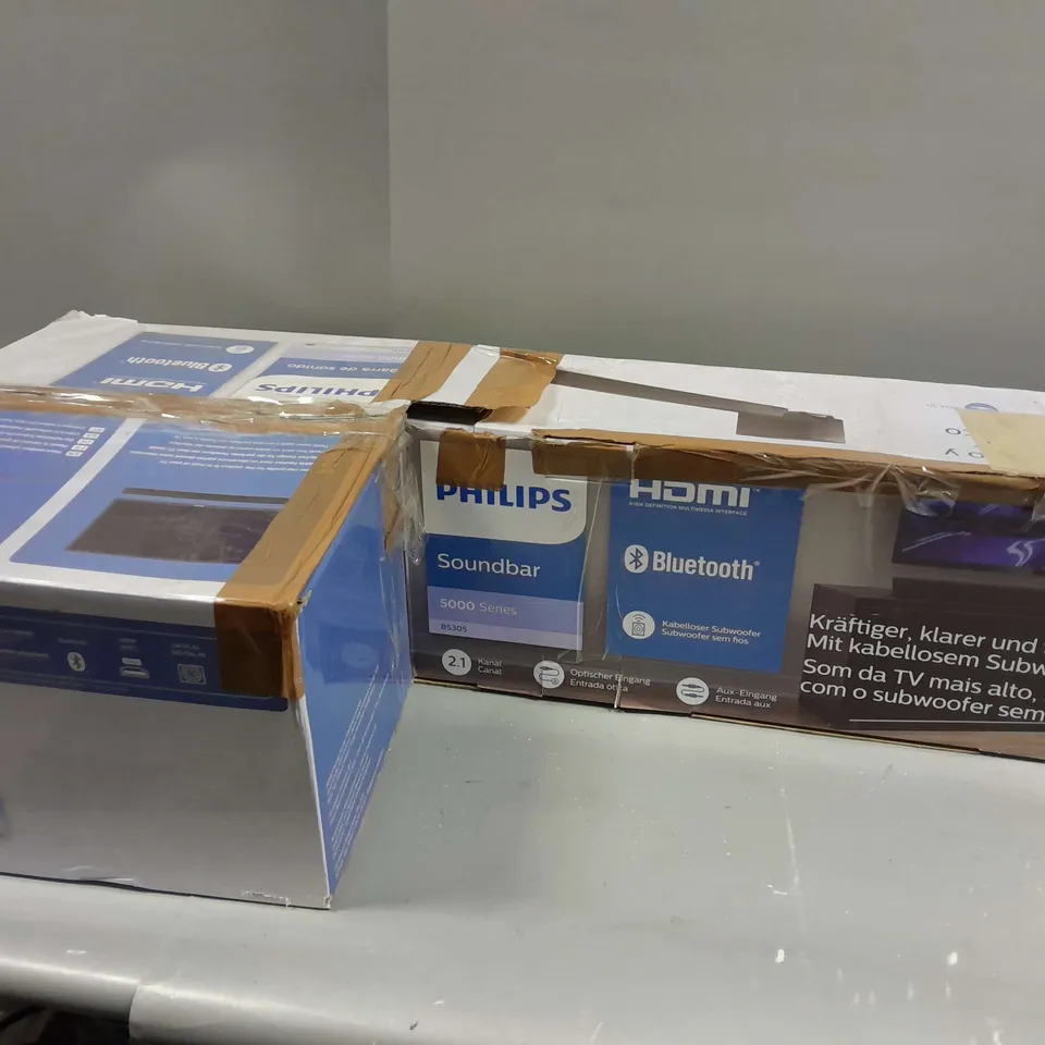 BOXED PHILIPS B5305 SOUNDBAR AND SUBWOOFER