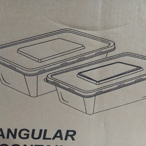 SEALED UNBRANDED CLEAR RECTANGULAR MICROWAVE CONTAINERS 750ML 1X250SET