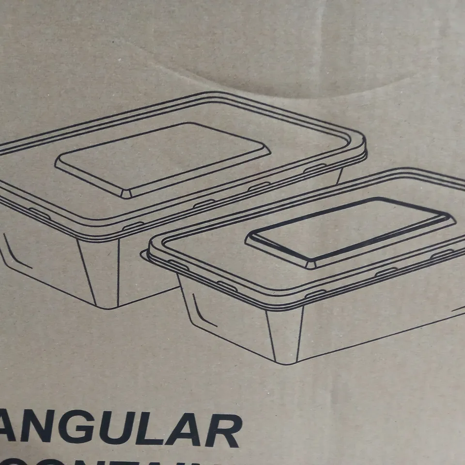 SEALED UNBRANDED CLEAR RECTANGULAR MICROWAVE CONTAINERS 750ML 1X250SET