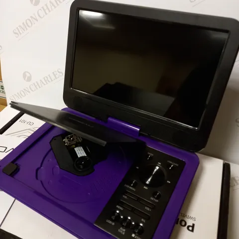 COOVU PORTABLE VIDEO PLAYER WITH SWIVEL SCREEN PURPLE 