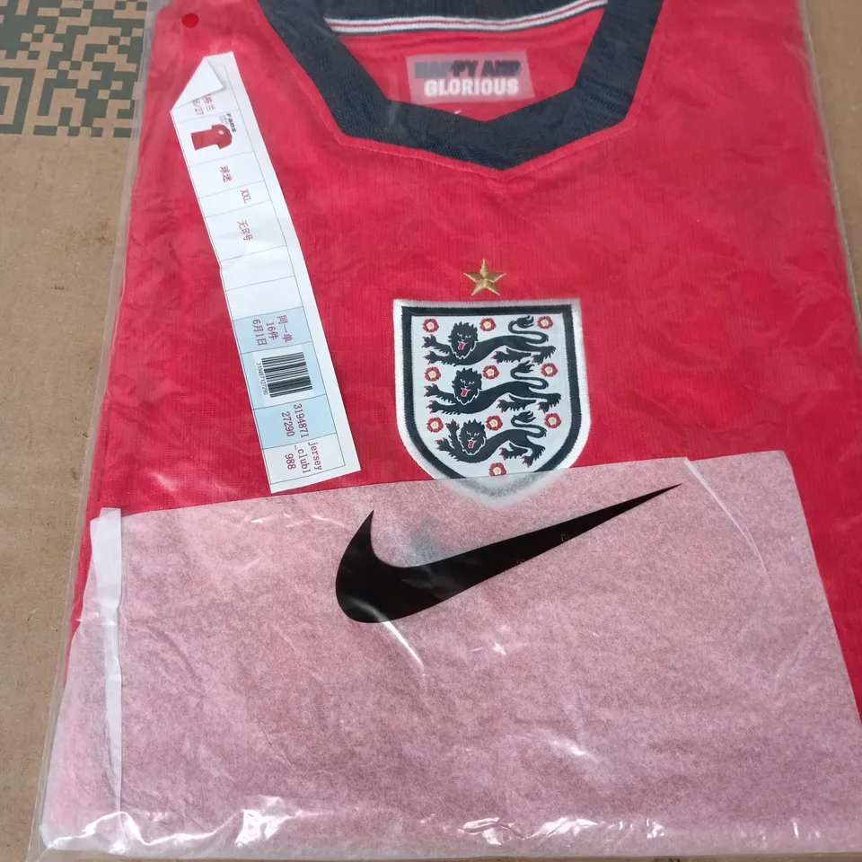 NIKE ENGLAND FOOTBALL JERSEY – MEN’S RED, DRI-FIT, 2XL (UK XL)