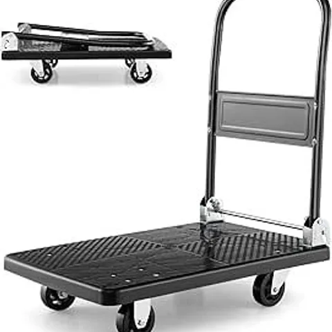 BOXED GOPLUS FOLDING PUSH CART DOLLY, MOVING PLATFORM HAND TRUCK 