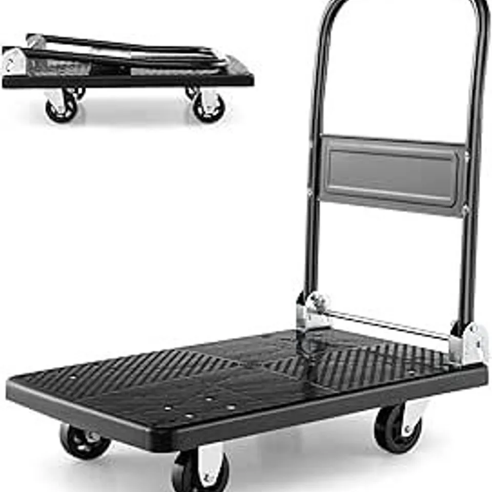 BOXED GOPLUS FOLDING PUSH CART DOLLY, MOVING PLATFORM HAND TRUCK 