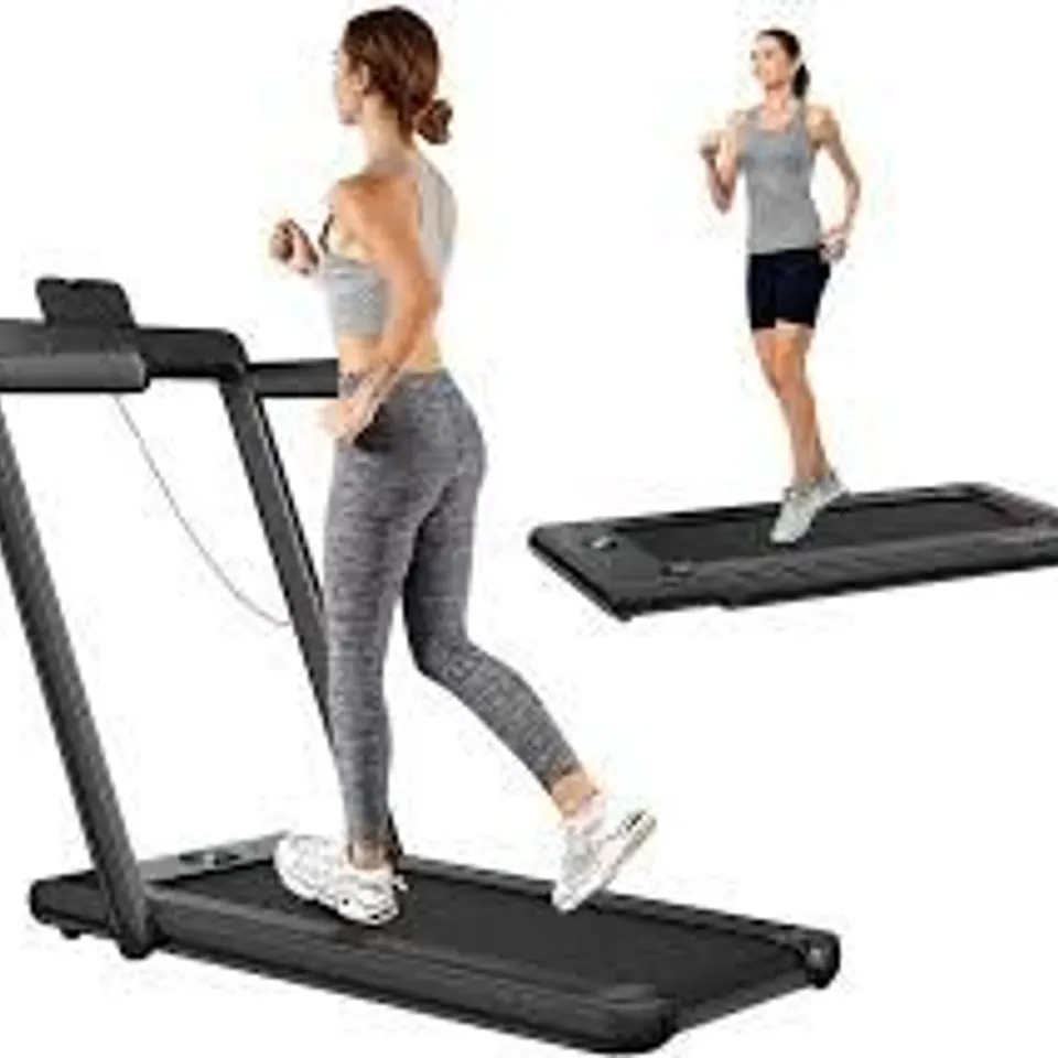 BOXED COSTWAY 1-12KPH FOLDING ELECTRIC TREADMILL WITH BLUETOOTH CAPABILITY