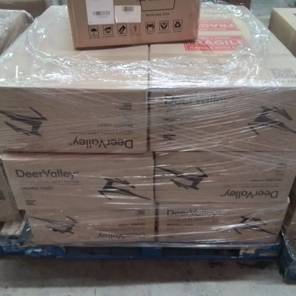 PALLET CONTAINING 13 DEERVALLEY DV-1V231 BATHROOM SINK BASINS