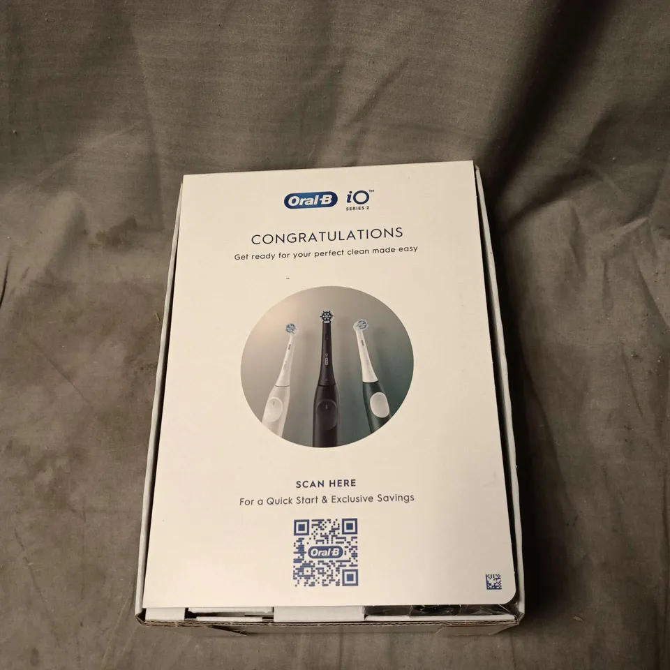 ORAL-B IO SERIES 2 ELECTRIC TOOTHBRUSH – BLACK, BOXED WITH SPARE HEAD