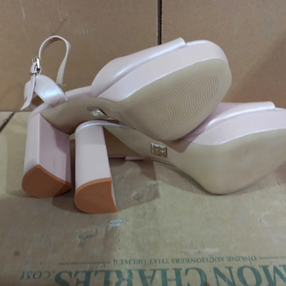 MODA-IN-PELLE RITZIE PLATFORM SANDALS - NUDE/ROSEGOLD LEATHER - UK 8