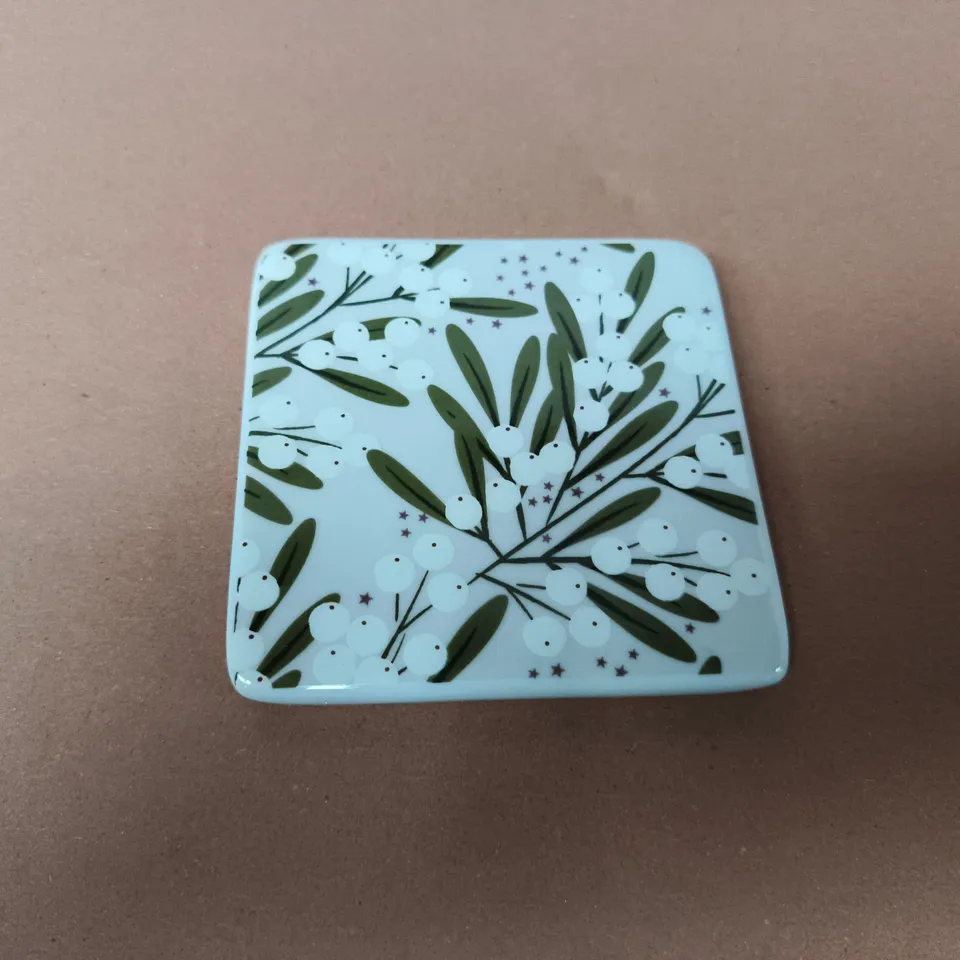 APPROXIMATELY 48 GISELA GRAHAM XMAS OLIVE BRANCH COASTERS