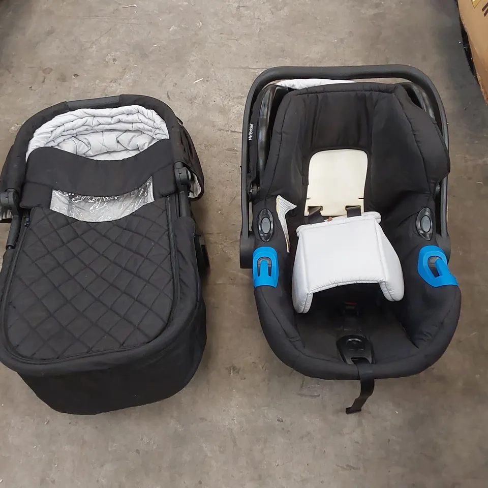 BOXED MYBABIIE STROLLER SET - INCLUDES STROLLER, CARRY COT AND CAR SEAT