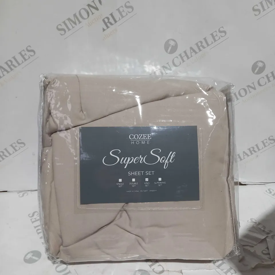 COZEE HOME, SUPER SOFT SHEET SET - KING SIZE