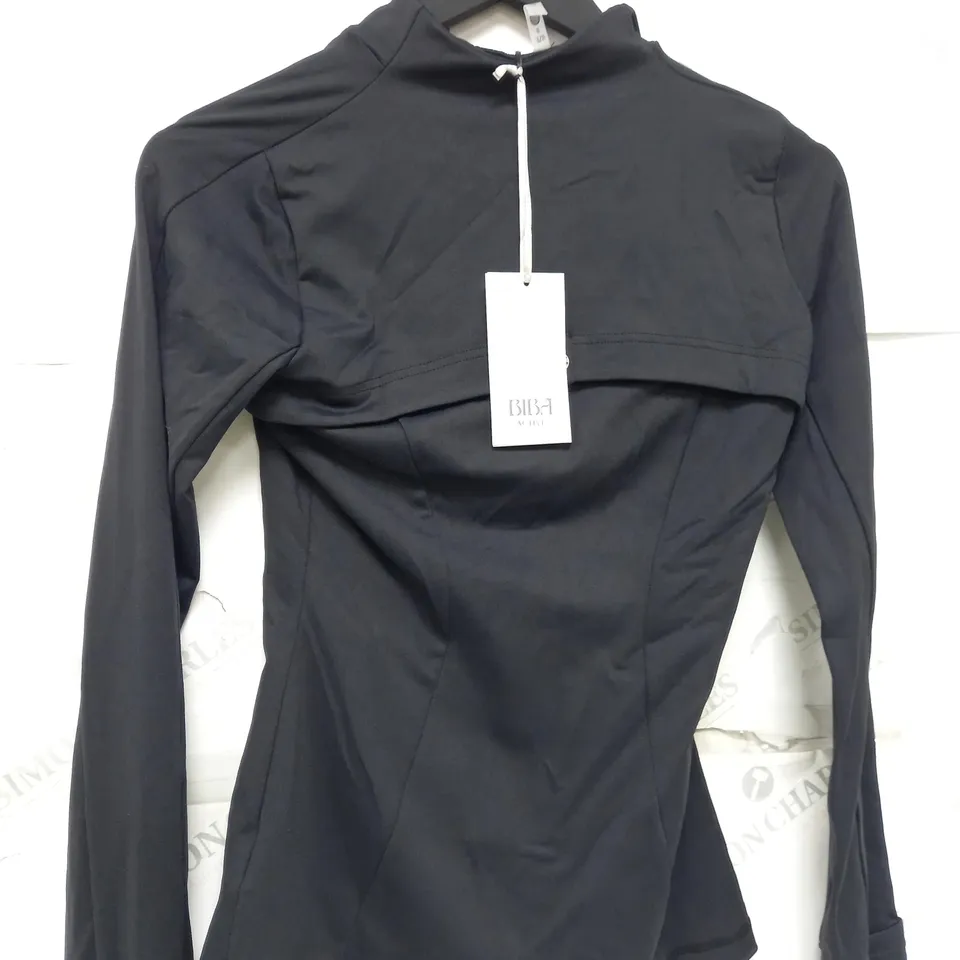 BIBA BLACK ACTIVE FITTED WOMANS JACKET - SIZE 8