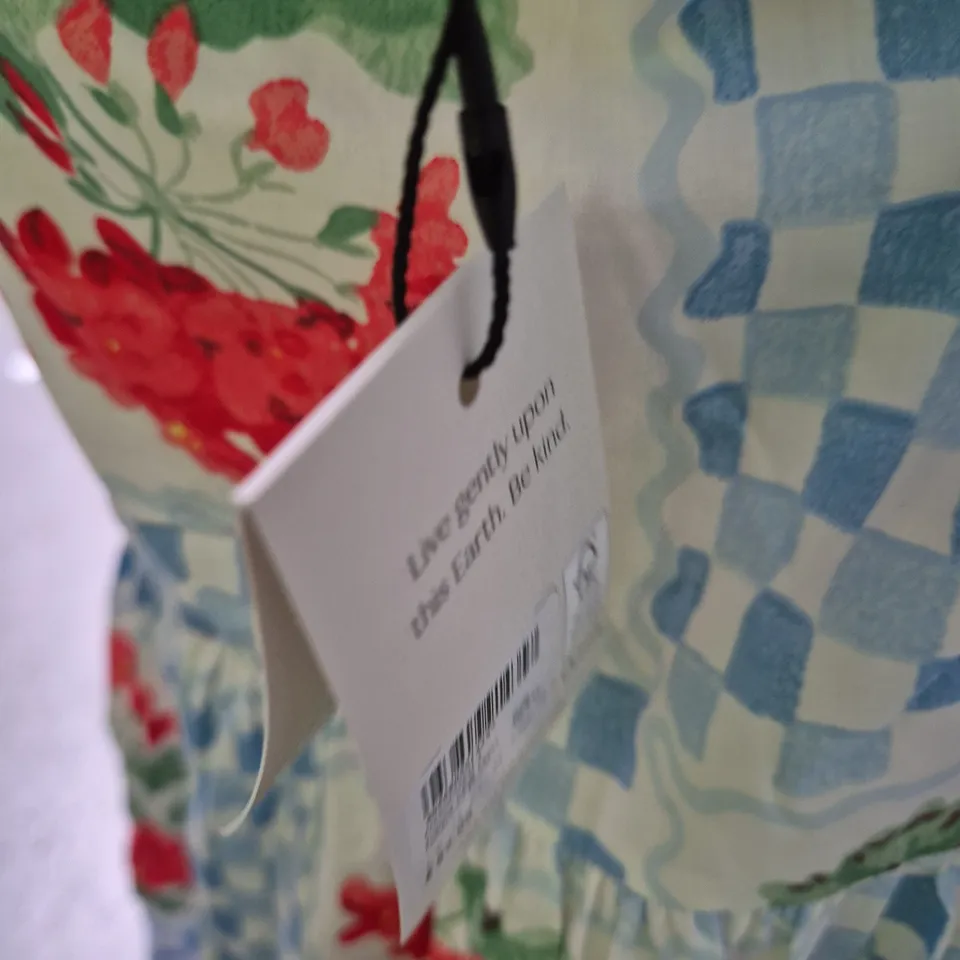 NOBODY'S CHILD JOANNA MIDI DRESS – GERANIUM FLORAL, UK 14 (EU 42, USA 10)