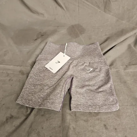 GYMSHARK LIFT CONTOUR SEAMLESS SHORTS IN GREY SIZE XXS