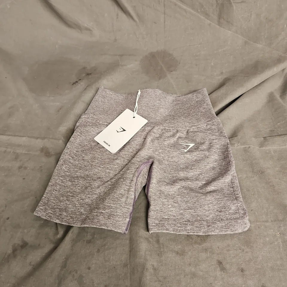 GYMSHARK LIFT CONTOUR SEAMLESS SHORTS IN GREY SIZE XXS