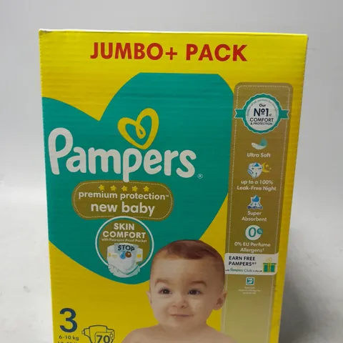 SEALED PAMPERS NEW BABY JUMBO + PACK NAPPIES