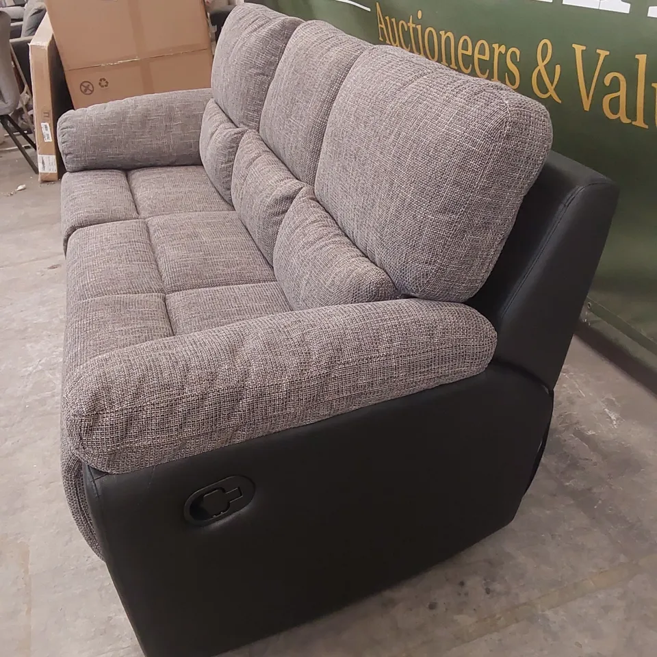 SANTORI 3 SEATER HIGH BACK MANUAL RECLINER SOFA RRP £849