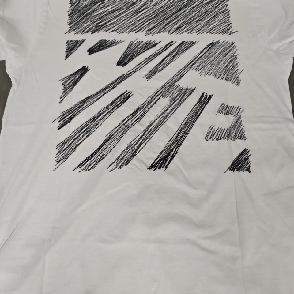 OFF WHITE "SEASONAL" CREW NECK SHORT SLEEVE T-SHIRT IN WHITE SIZE XS