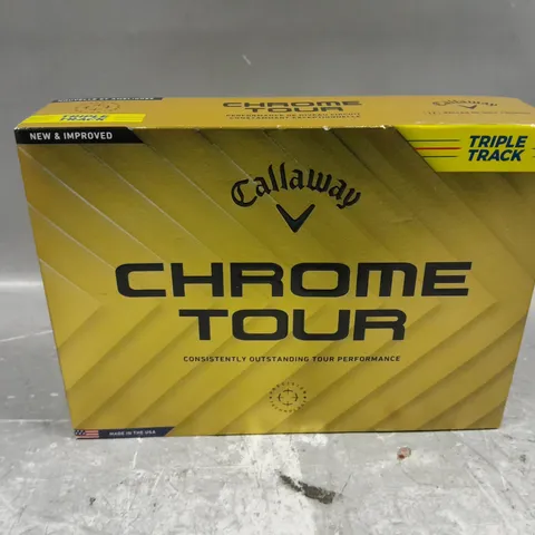 BOXED CALLAWAY CHROME TOUR TRIPLE TRACK GOLF BALLS 2024 - YELLOW