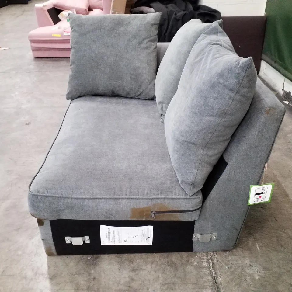 QUALITY DESIGNER LHF SOFA SECTION - GREY FABRIC