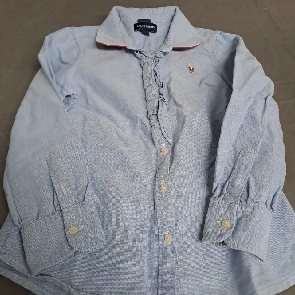 RALPH LAUREN BLUE SHIRT - KIDS 6X