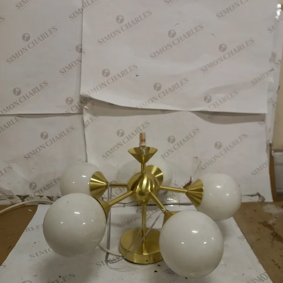 OSCAR 6 CEILING LIGHT BRUSHED GOLD