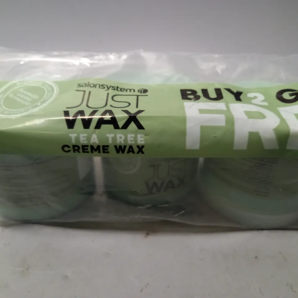 LOT OF 3 SALON SYSTEM JUST WAX TEA TREE CREAM WAX