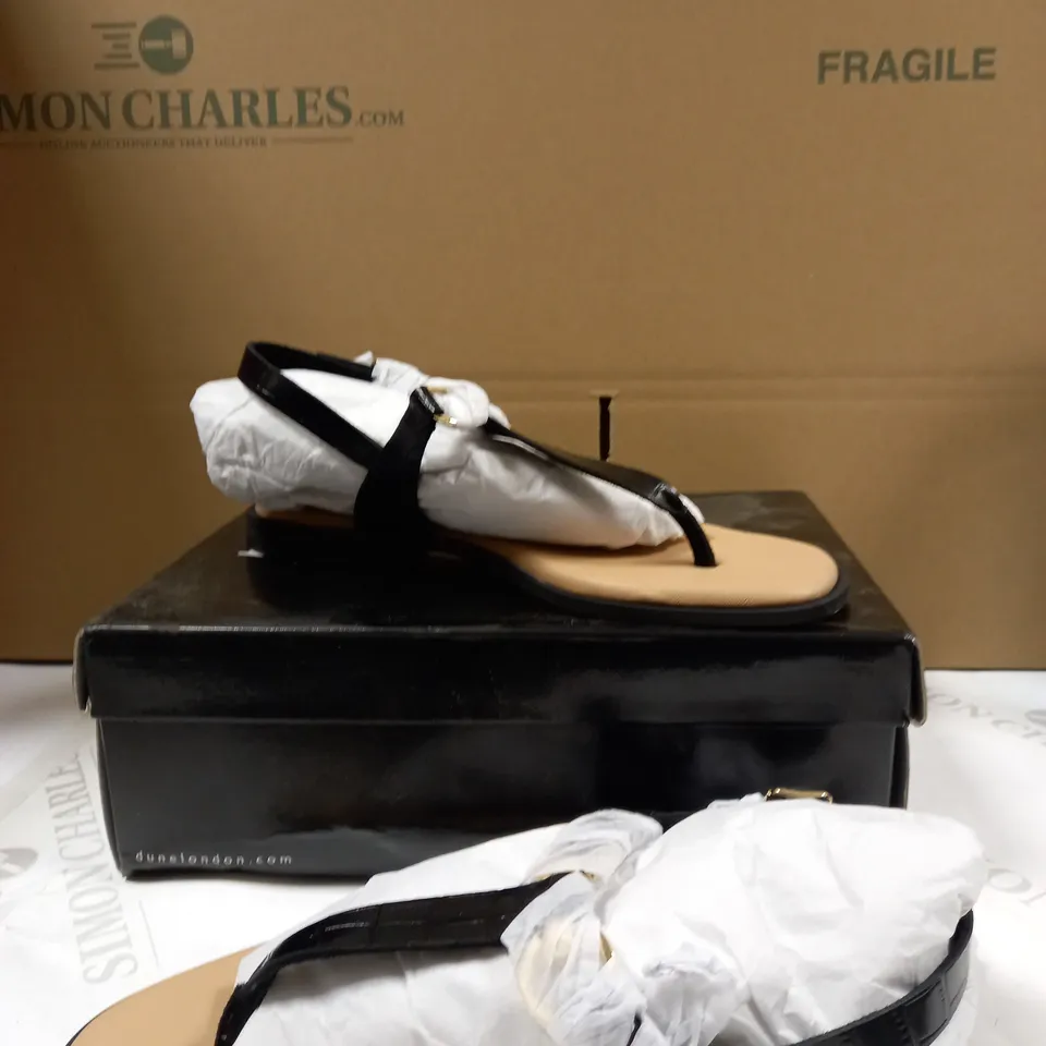 DUNE LONDON BLACK SANDAL SIZE 8